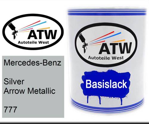 Mercedes-Benz, Silver Arrow Metallic, 777: 1L Lackdose, von ATW Autoteile West.